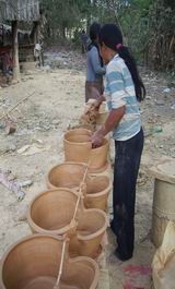 Making clay pots