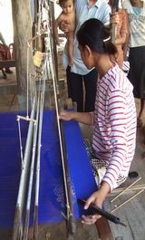 Weaving silk